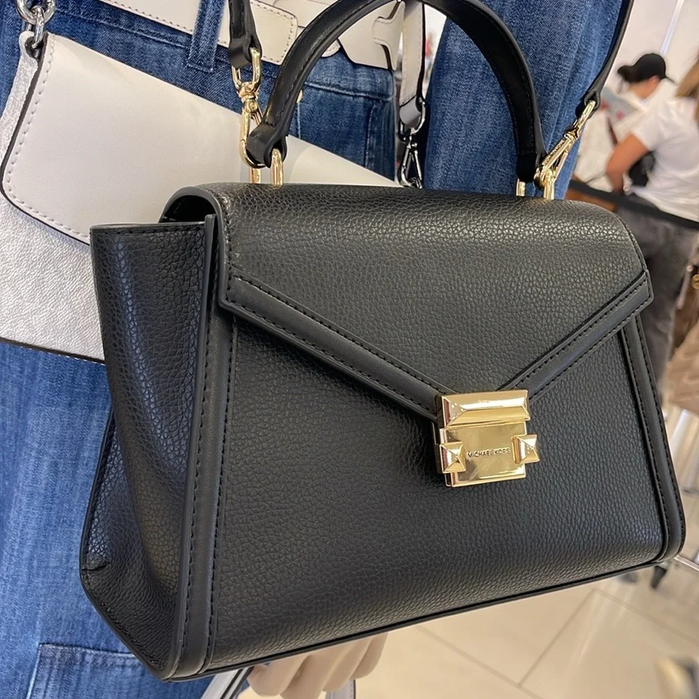 Michael Kors Whitney Medium Leather Flap Satchel Shoulder Crossbody Bag
Black - Picture 1 of 16